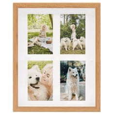 Vidaxl 3D foto okvirji 5 kosov hrast 28x35 cm za 4x(10x15 cm) slike