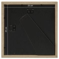 Vidaxl 3D foto okvirji 3 kosi naravni 23x23 cm za 13x13 cm slike