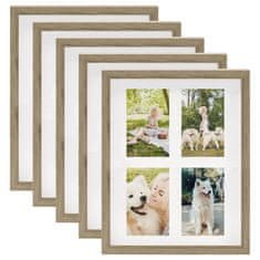 Vidaxl 3D foto okvirji 5 kosov naravni 28x35 cm za 4x(10x15cm) slike