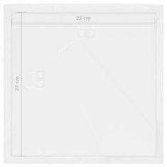 Vidaxl 3D foto okvirji 3 kosi beli 23x23 cm za 13x13 cm slike