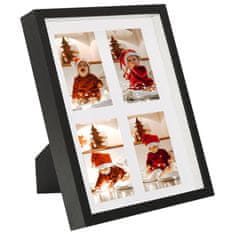 Vidaxl 3D foto okvirji 3 kosi črni 28x35 cm za 4x(10x15 cm) slike