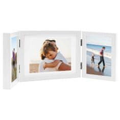 Greatstore Okvir za fotografije, bel, 22x15 cm + 2 x (10x15 cm)