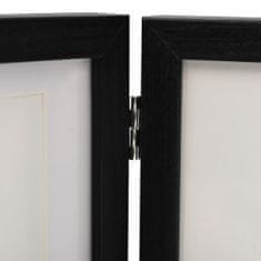Greatstore Okvir za fotografije, črn, 22x15 cm + 2 x (10x15 cm)