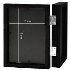 Greatstore Dvodelni okvir za fotografije, črn, 2 x (13x18 cm)