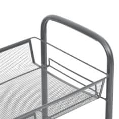 Greatstore 5-nadstropni kuhinjski voziček siv 46x26x105 cm železo