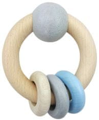 Hess Okrogla ropotuljica z žogo in obročki modra