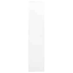 Vidaxl Pisarniška omara bela 90x40x180 cm jeklo in kaljeno steklo