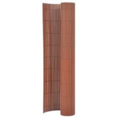 Vidaxl Dvostranska vrtna ograja 110x300 cm rjava