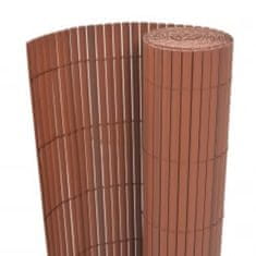 Vidaxl Dvostranska vrtna ograja 110x500 cm rjava