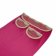 Vipbejba Sintetični clip-on lasni podaljški na 3 zavese, ravni, izredno roza C7