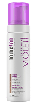 Minetan violet self tan foam, 1-urna super rjava samoporjavitvena pena, 200 ml