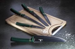Berlingerhaus Komplet nožev z neprijemljivo površino + deska za rezanje 6 kosov Emerald Collection BH-2551