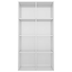 Vidaxl Knjižna omara / komoda visok sijaj bela 66x30x130 cm