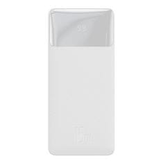 BASEUS Bipow Power Bank 10000mAh 2x USB / USB-C / micro USB 15W, bela