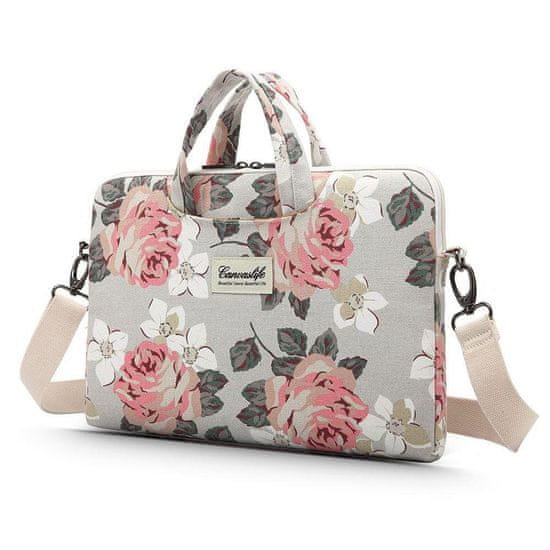 Canvaslife Briefcase torba za prenosnik 13-14'', white rose