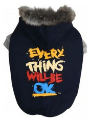 Doggy Dolly zimski plašč z napisom za male pse, XL