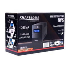 Kraft&Dele 600W UPS brezprekinitveno napajanje z LCD 1000VA