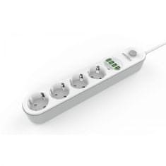 Kraft&Dele 2m električni razdelilec 4x USB polnilec