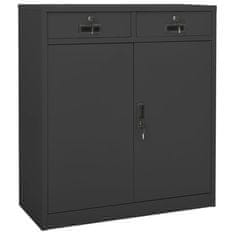 Vidaxl Pisarniška omara antracitna 90x40x102 cm jeklo