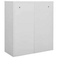 Vidaxl Pisarniška omara svetlo siva 90x40x102 cm jeklo