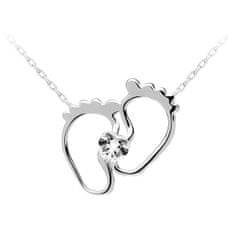 Preciosa Nežna srebrna ogrlica New Love s kubičnim cirkonijem Preciosa 5191 00
