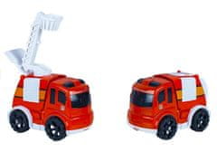 Lean-toys Baterijska gasilska postaja + avtomobili na torni pogon