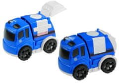 Lean-toys Baterijska policijska postaja + avtomobili na torni pogon