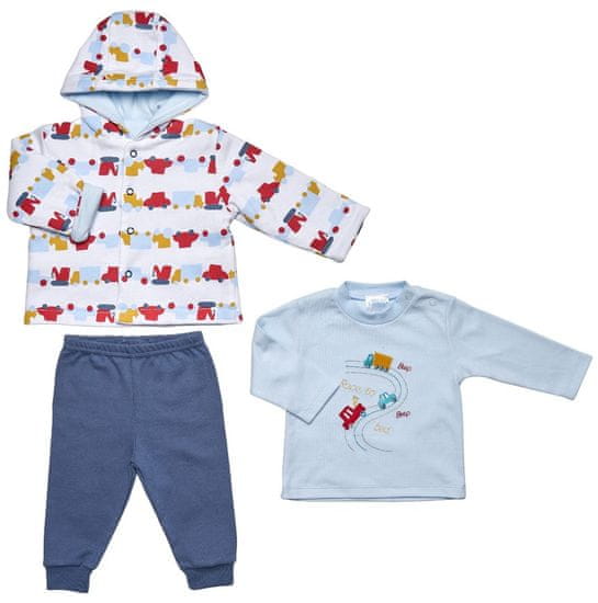 Just Too Cute Fantovski komplet oblačil za dojenčka z avti, 3 kosi (X0631)