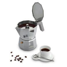 Alessi Moka kafetiera espresso za 3 skodelice / siv ročaj / aluminij