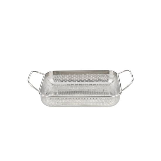 Eva Pravokotno cedilo z dvema ročajema 28x22xh5cm / inox