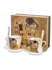 ZAKLADNICA DOBRIH I. Porcelan-komplet za espresso-dekor Klimt Poljub