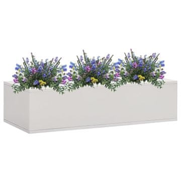 Vidaxl Pisarniško cvetlično korito svetlo sivo 90x40x23 cm jeklo