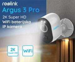 Reolink Argus 3 Pro kamera, brezžična, baterijska, WiFi, IP (KAM-REO-ARGUS-3-PRO)