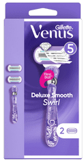 Gillette brivnik Venus Deluxe Smooth Swirl, 2 glavi