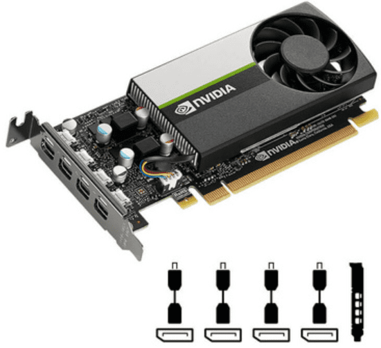 PNY NVIDIA T1000 grafična kartica, 8GB GDDR6, PCIe 3.0 x16, 4x mDP-DP (VCNT1000-8GB-PB)