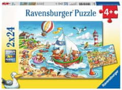 Ravensburger Puzzle Počitnice ob morju 2x24 kosov