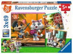 Ravensburger Puzzle Welcome to 44 Cats 3x49 kosov