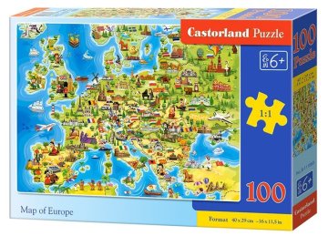 Castorland Sestavljanka Zemljevid Evrope 100 kosov