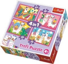 Trefl Puzzle Happy llamas 4v1 (35,48,54,70 kosov)