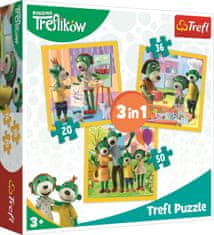 Trefl Puzzle Treflíci: Lepo je biti skupaj 3 v 1 (20,36,50 kosov)