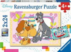 Ravensburger Puzzle Disneyjevi najljubši kužki 2x24 kosov