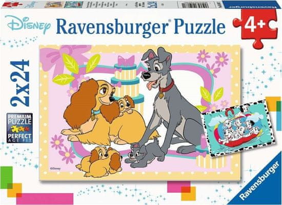 Ravensburger Puzzle Disneyjevi najljubši kužki 2x24 kosov