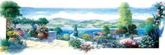 Art puzzle Panoramska sestavljanka Vrt na terasi 1000 kosov