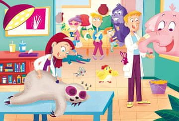 Clementoni Puzzle Pri veterinarju MAXI 60 kosov