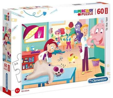 Clementoni Puzzle Pri veterinarju MAXI 60 kosov