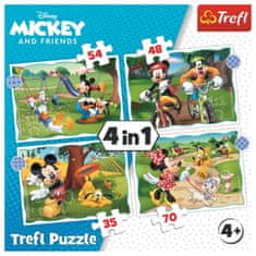 Trefl Sestavljanka Mickey Mouse: Lep dan 4 v 1 (35,48,54,70 kosov)