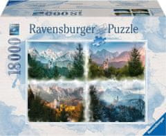 Ravensburger Puzzle Neuschwanstein v štirih letnih časih 18000 kosov
