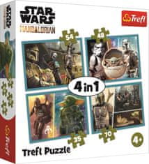 Trefl Puzzle Mandalorian in njegov svet 4 v 1 (35,48,54,70 kosov)