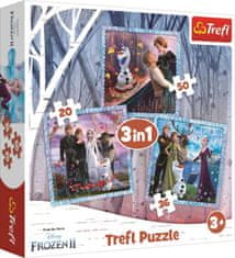 Trefl Puzzle Ledeno kraljestvo 2: Čarobna zgodba 3 v 1 (20,36,50 kosov)