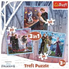 Trefl Puzzle Ledeno kraljestvo 2: Čarobna zgodba 3 v 1 (20,36,50 kosov)